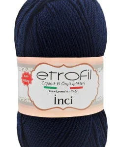 Etrofil İnci - %100 Premium Anti-pilling Acrylic İnci Örgü ipi - Lacivert 74026