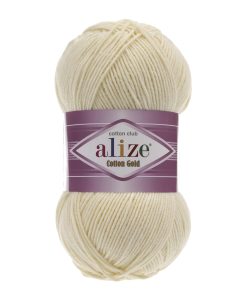 Alize Cotton Gold Amigurimi & Motif El Örgü ipi - Krem 01