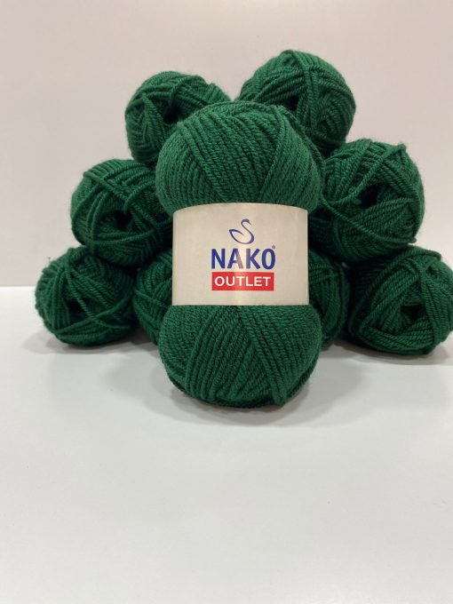 50gr 10 adet Nako Outlet İhraç Fazlası El Örgü ipi - Yeşil