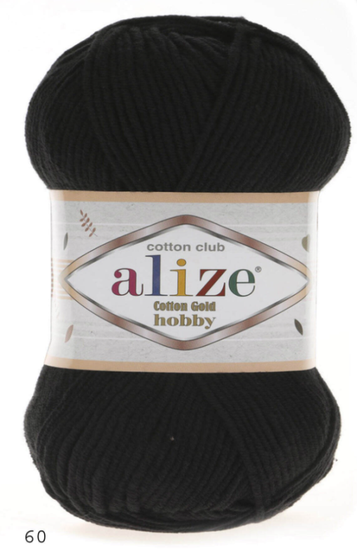 Alize Cotton Gold El Örgü ipi (50gr) - Siyah 60