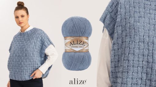 Alize Angora Gold Örgü ipi - Pembe 102 - Görsel 4