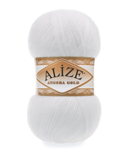 Alize Angora Gold Örgü ipi - Beyaz 55
