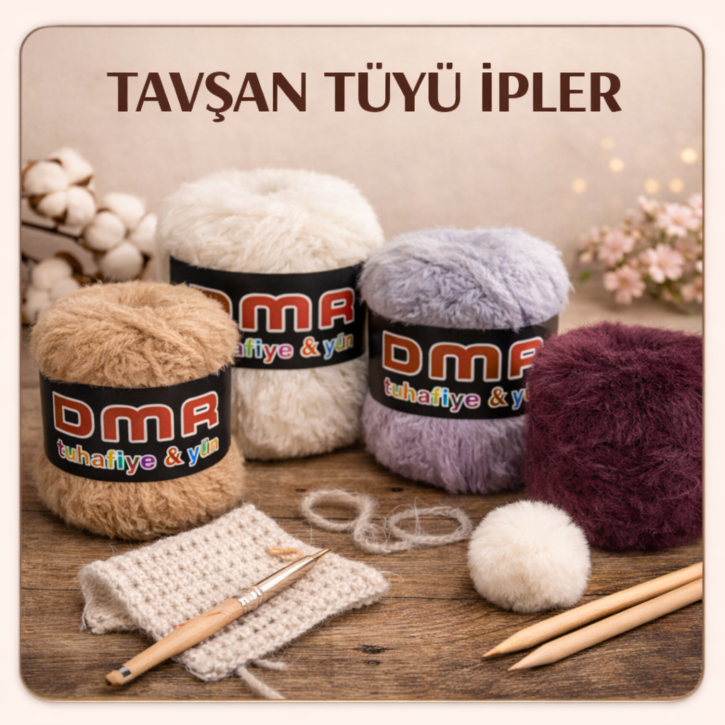 Tavşan Tüyü Kürk İp – Ultra Yumuşak – 200g