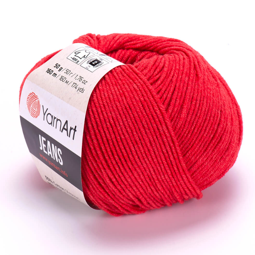 YarnArt Jeans Cotton Örgü ipi 50g - Açık Kırmızı 26