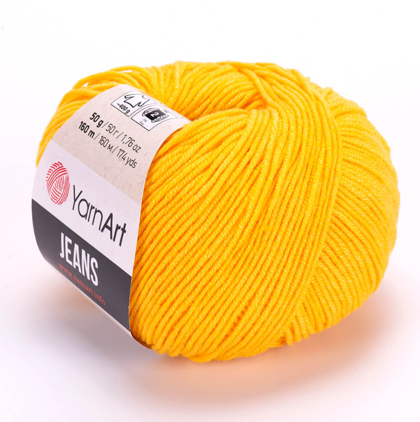 YarnArt Jeans Cotton Örgü ipi 50g - Sarı 35
