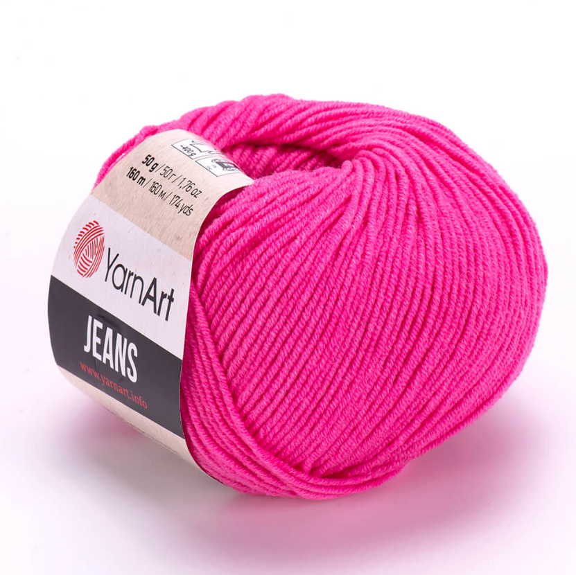 YarnArt Jeans Cotton Örgü ipi 50g - Şeker Pembe 42