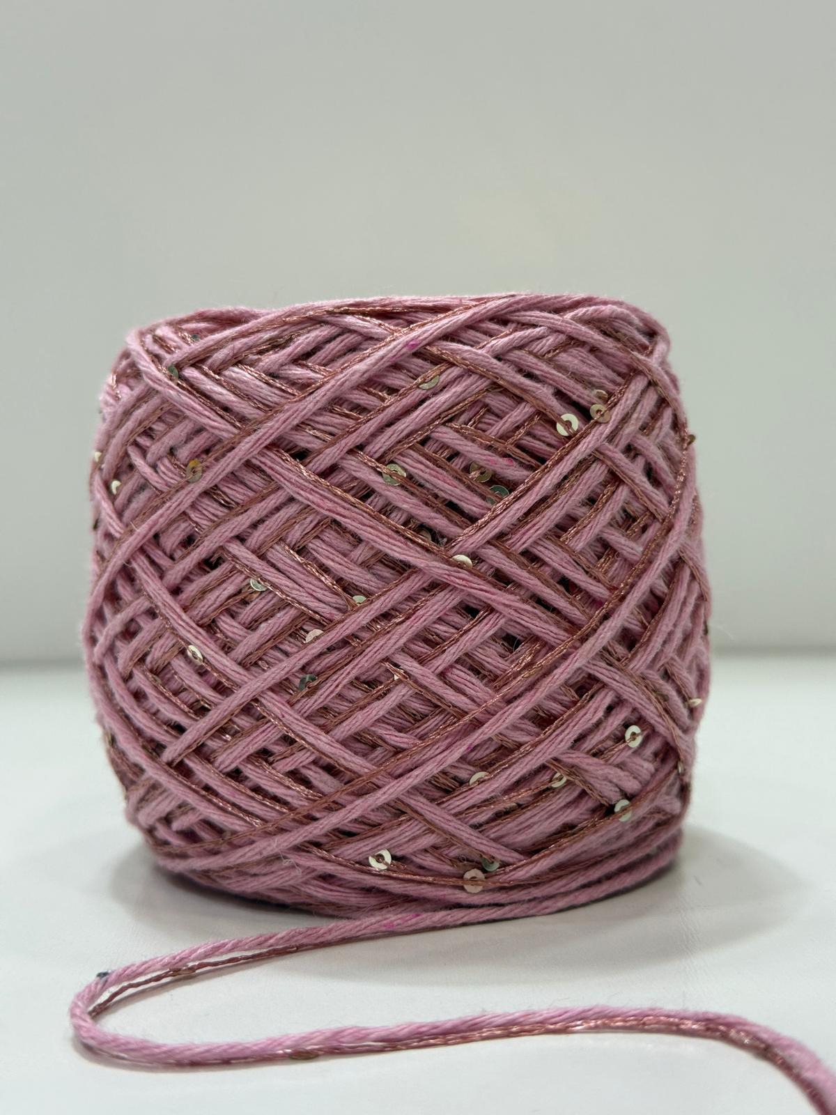 Pullu Koton El Örgü İpi 100gr - Pembe