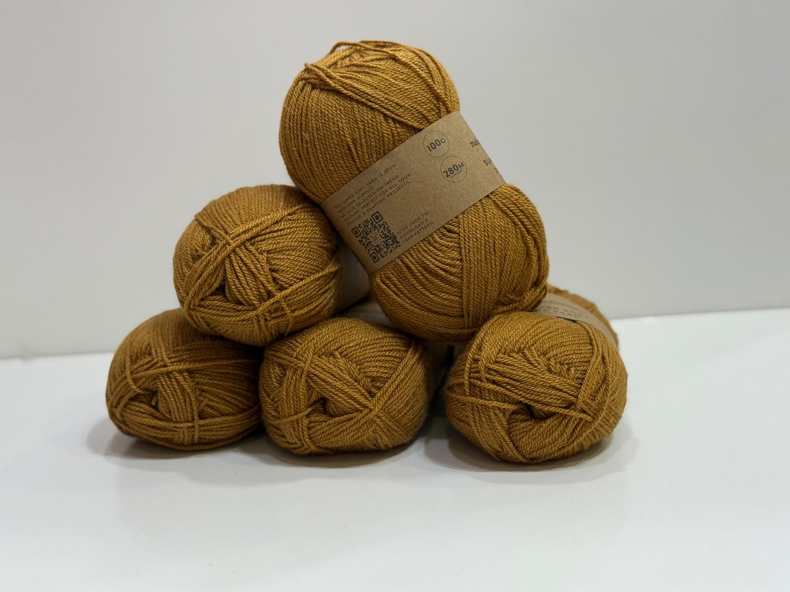 Yarn Bee Low Piiling İhraç Fazlası El Örgü İpi 500gr - Hardal - Görsel 2