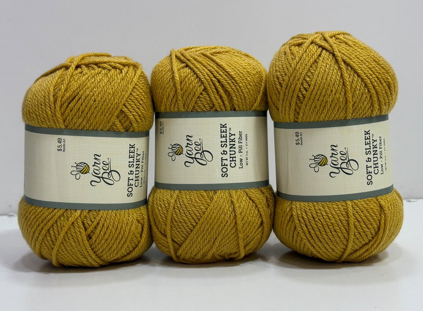 Yarn Bee Low Piiling İhraç Fazlası El Örgü İpi 450gr - Hardal - Görsel 2
