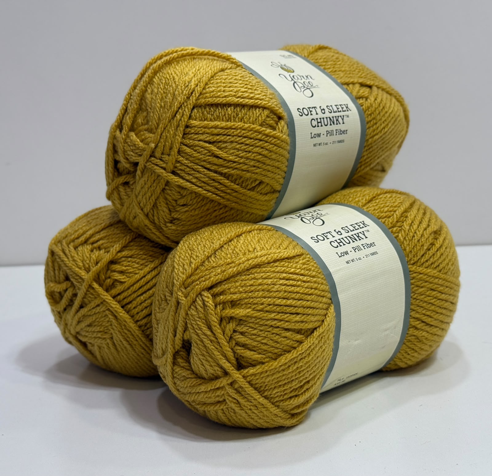 Yarn Bee Low Piiling İhraç Fazlası El Örgü İpi 450gr - Hardal