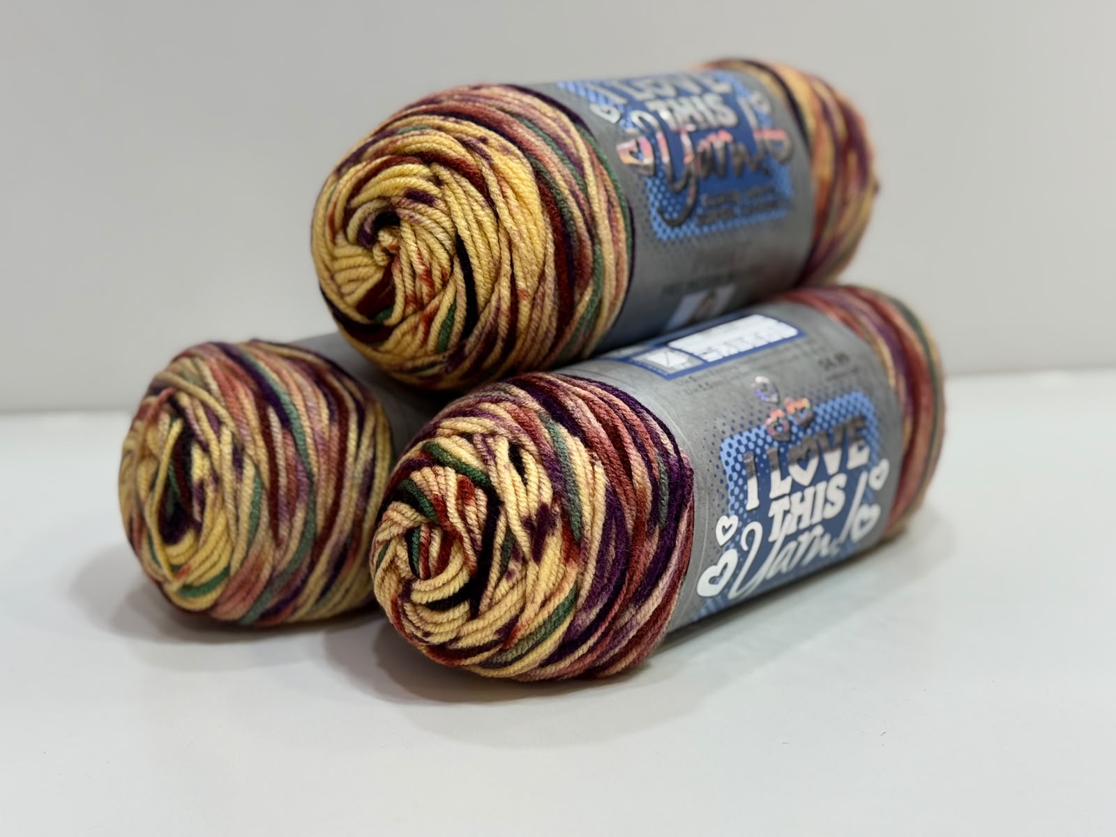 İhraç Fazlası Amerikan Sarım El Örgü İpi 450gr - Ebruli