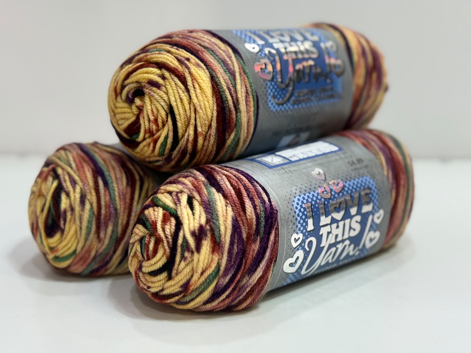 İhraç Fazlası Amerikan Sarım El Örgü İpi 450gr - Ebruli - Görsel 4