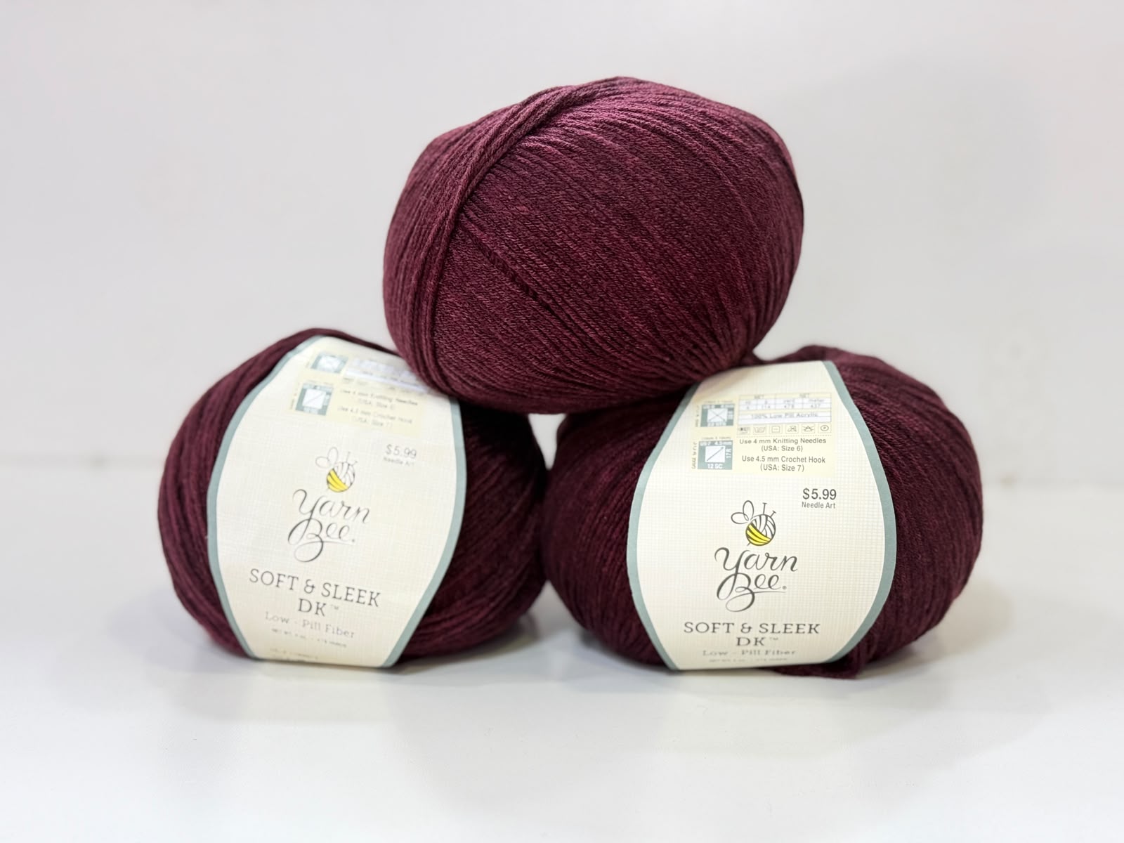 Yarn Bee 330 gr Low Pill İhraç Fazlası El Örgü ipi - Bordo Melanj - Görsel 2