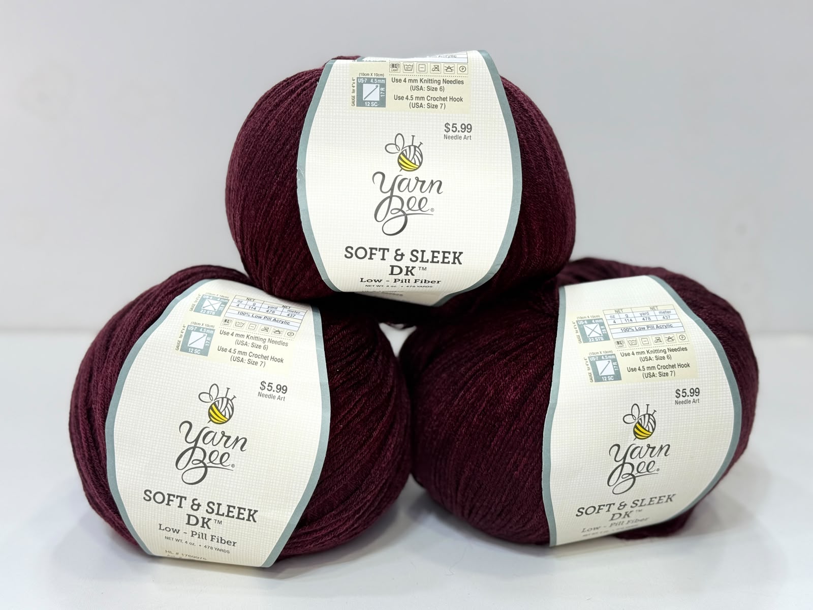 Yarn Bee 330 gr Low Pill İhraç Fazlası El Örgü ipi - Bordo Melanj - Görsel 3