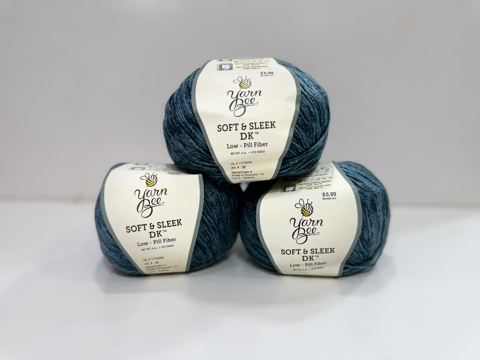 Yarn Bee 330 gr Low Pill İhraç Fazlası El Örgü ipi - Petrol Mavi Melanj - Görsel 3